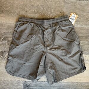Asics Men's 7" Woven Crinkle Training Shorts Running Gym Brown Size Small